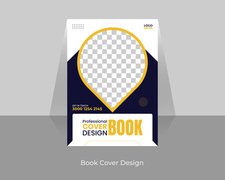 Brochure cover design and business book cover set or annual report template with abstract background for agency design.