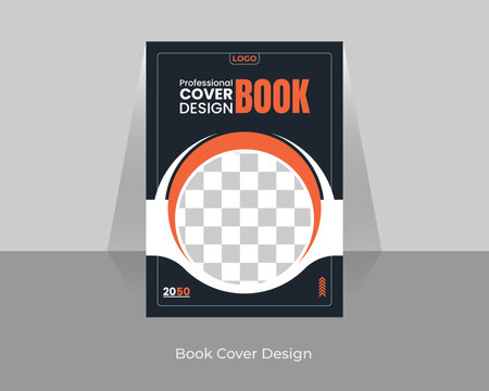 Brochure cover design and business book cover set or annual report template with abstract background for agency design.