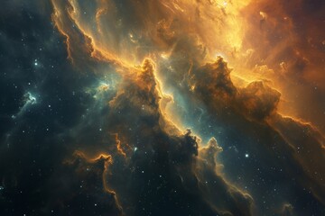 Cosmic Voyage in Nebulaic Landscapes