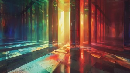 Prismatic dance on cubes: Shadows and light intertwine