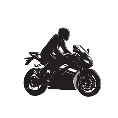 Obraz na płótnie Canvas racing bike of silhouettes on white background 