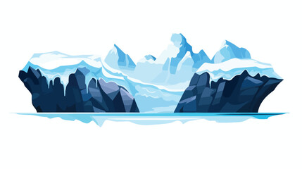 Fototapeta na wymiar Glacier melting vector icon on white background