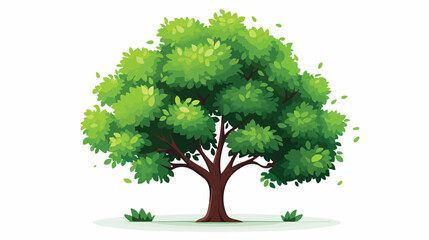 Green tree over a white background vector design  fl