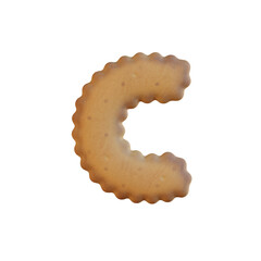 Bisquits & Cookies 3D Alphabet PNG Letters