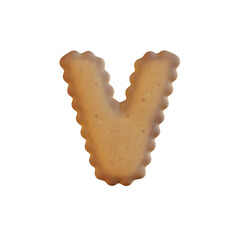 Bisquits & Cookies 3D Alphabet PNG Letters
