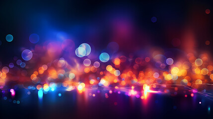 Fototapeta premium Abstract round colorful bokeh from party lights, Christmas background