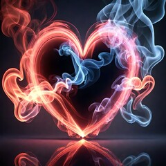 heart of colorful fire