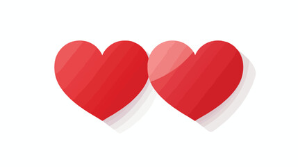 Heart love Icon. Valentine card vector. Graphic red