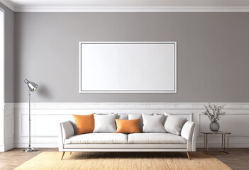 Fototapeta na wymiar Modern design home interior and mock up frame