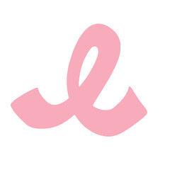 Forme abstraite de boucle rose claire