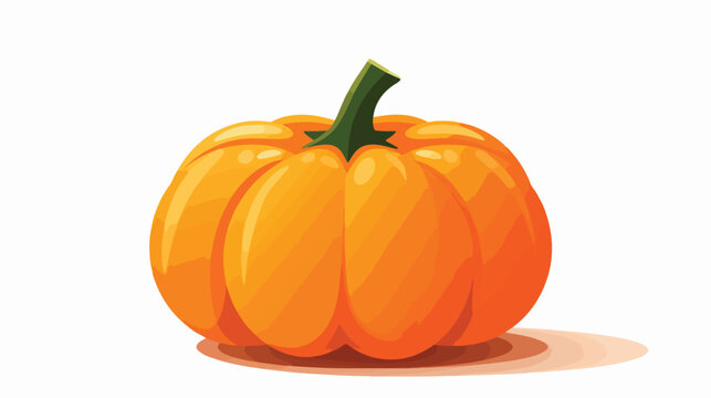 Isolated vector image pumpkin on white background 