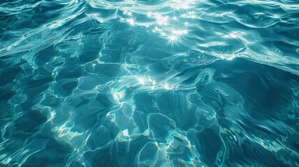 Fototapeta na wymiar Gentle waves in cerulean basin sun-kissed patterns creating serene ripples
