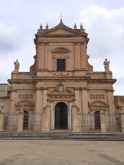 Fototapeta na wymiar La Basilica Santa Maria Maggiore a Ispica.