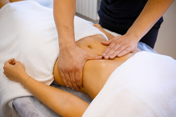 Fototapeta na wymiar Wellness Journey: Stomach Massage for Holistic Healing