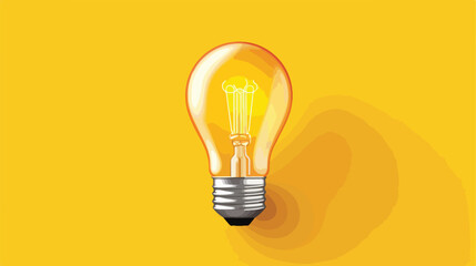 Light bulb icon flat vector isolated on white background