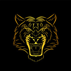 tiger head vector