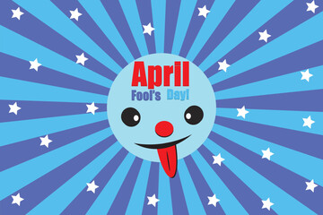Happy April Fools Day and Colorful Background