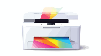 Light the printer for color printing vector  flat vector
