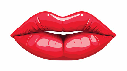 Lips Flat Colored Icon  flat vector 