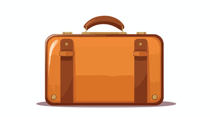 Luggage briefcase baggage flat vector
