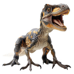 Fototapeta premium Close Up of Toy Dinosaur On a Transparent Background PNG