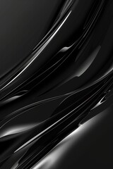 Sleek and Shiny Black Surface: Elegant UI Background - Abstract Desktop Wallpaper