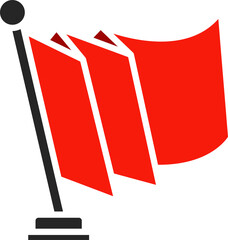 Flag Pole Glyph Icon