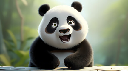 Fototapeta premium Vibrant panda