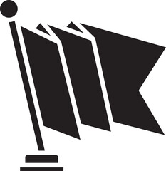 Flag Pole Glyph Icon