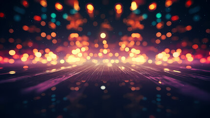 Fototapeta na wymiar Abstract colorful bokeh lights texture blur