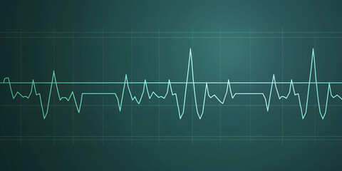 Obraz premium Abstract ECG Heartbeat Pulse on a Dark Background for Medical Design
