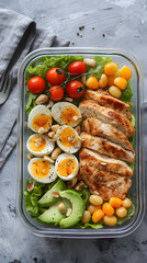 Fresh and Healthy Homemade Meal Prep in a Stainless Steel Container