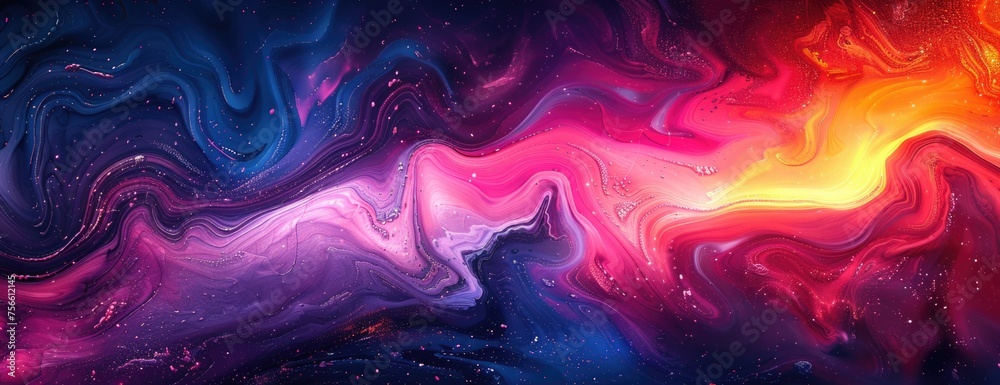 Wall mural dynamic color explosion abstract background - vivid desktop wallpaper