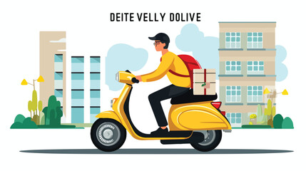 Online delivery service illustration vector