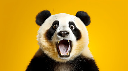 Illustration of surprised panda