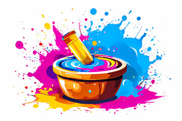 A realistic portrayal of the Holi Day festival Ai Generated Image or Happy Holi Day