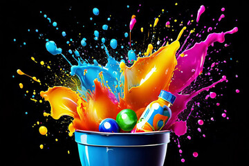 A realistic portrayal of the Holi Day festival Ai Generated Image or Happy Holi Day