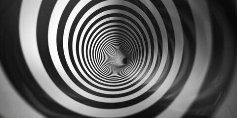 Obraz premium Op art creation featuring a mesmerizing black and white spiral