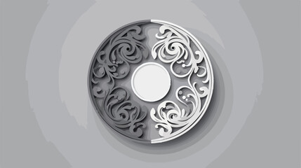 Paper cut Yin Yang symbol of harmony and balance 