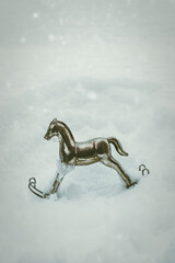 Rocking Horse In Snow