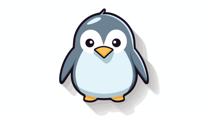 Penguin icon Vector Emote Sticker flat vector