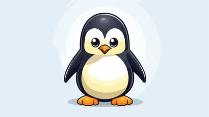 Penguin icon Vector Emote Sticker flat vector