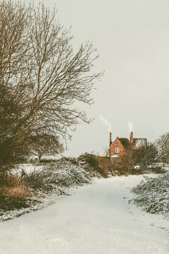Country Cottage In Winter