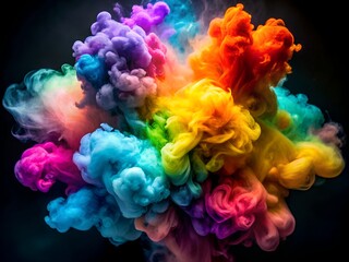 colorful smoke abstract explosion illustration