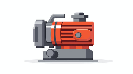 Piston engine icon isolated. Flat design vector illustration