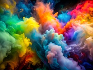 Fototapeta premium colorful smoke abstract explosion illustration