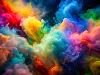 Fototapeta premium colorful smoke abstract explosion illustration