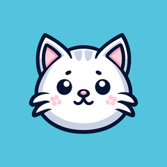 Cat Cute Mascot Logo Illustration Chibi Kawaii is awesome logo, mascot or illustration for your product, company or bussiness