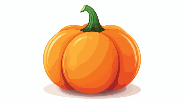 Pumpkin flat icon vector  flat vector isolated on white background 
