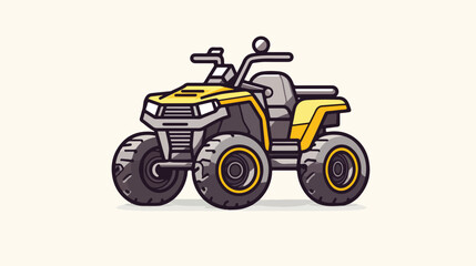 Quad bike line icon. Off road ATV vehicle. 